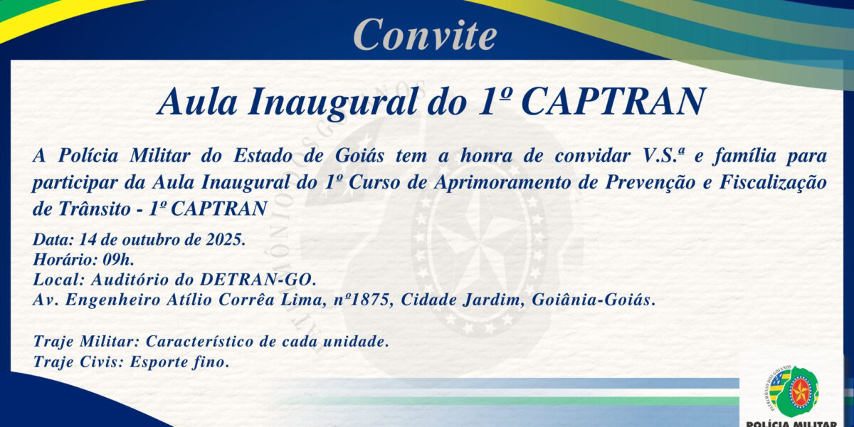 AULA INAUGURAL DO 1º CAPTRAN