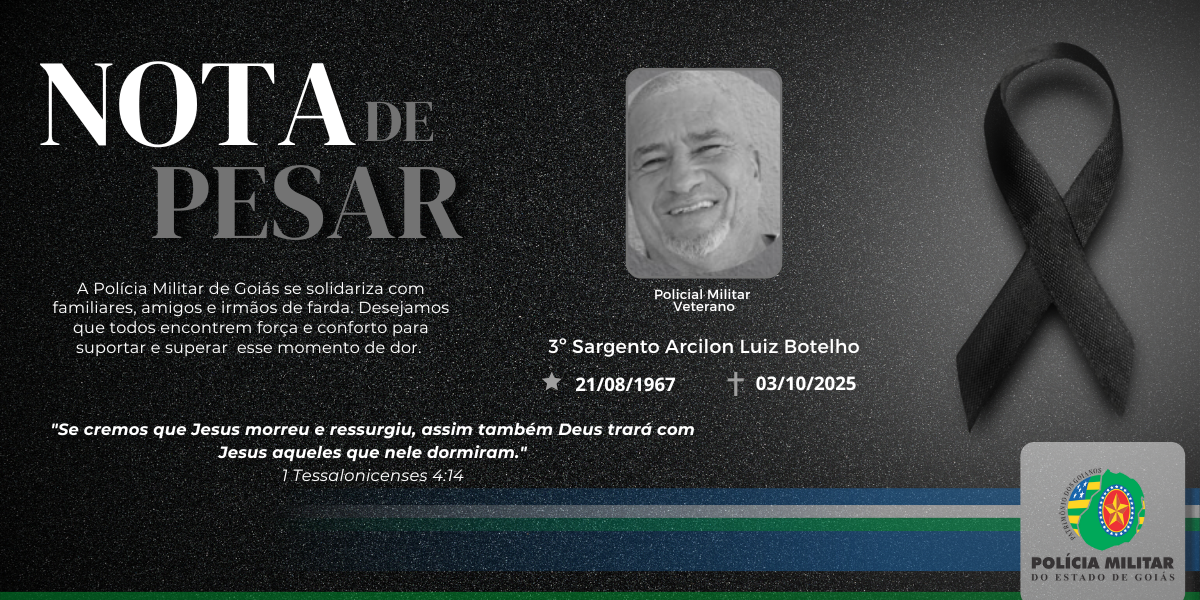 NOTA DE FALECIMENTO – 3º SARGENTO VETERANO ARCILON LUIZ BOTELHO