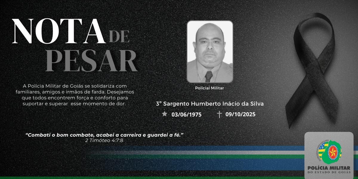 NOTA DE FALECIMENTO – 3º SARGENTO HUMBERTO INÁCIO DA SILVA