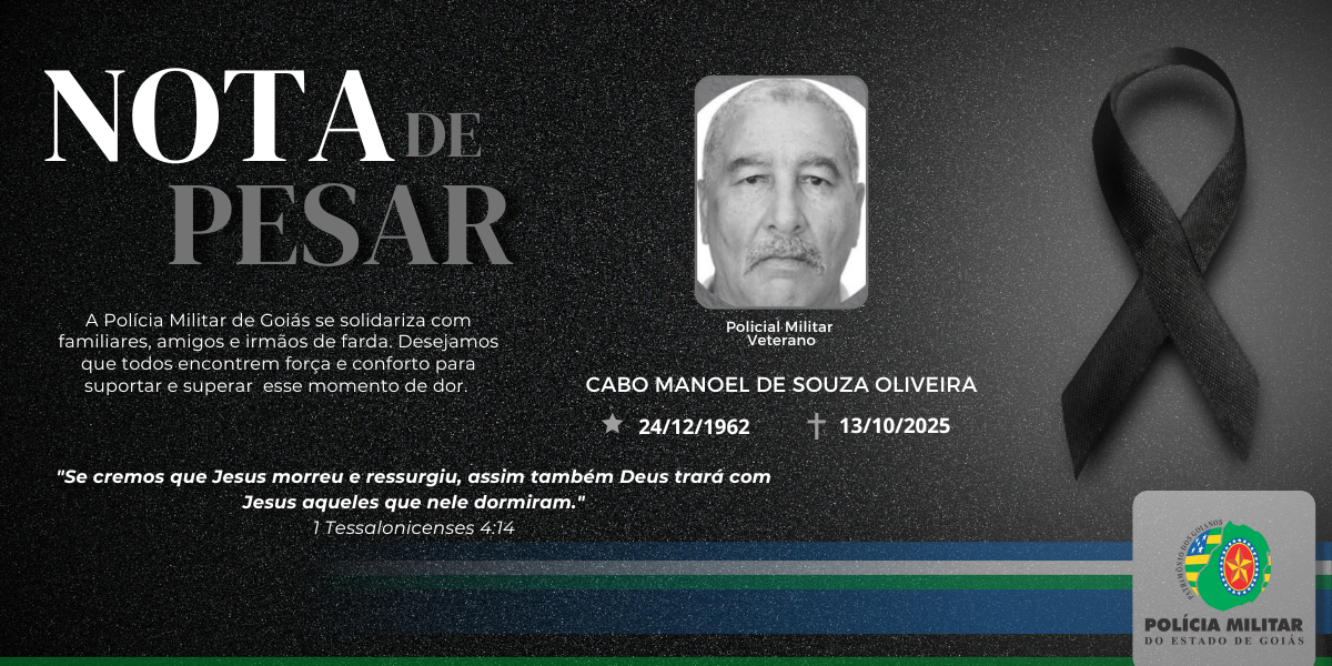NOTA DE FALECIMENTO – CABO VETERANO MANOEL DE SOUZA OLIVEIRA