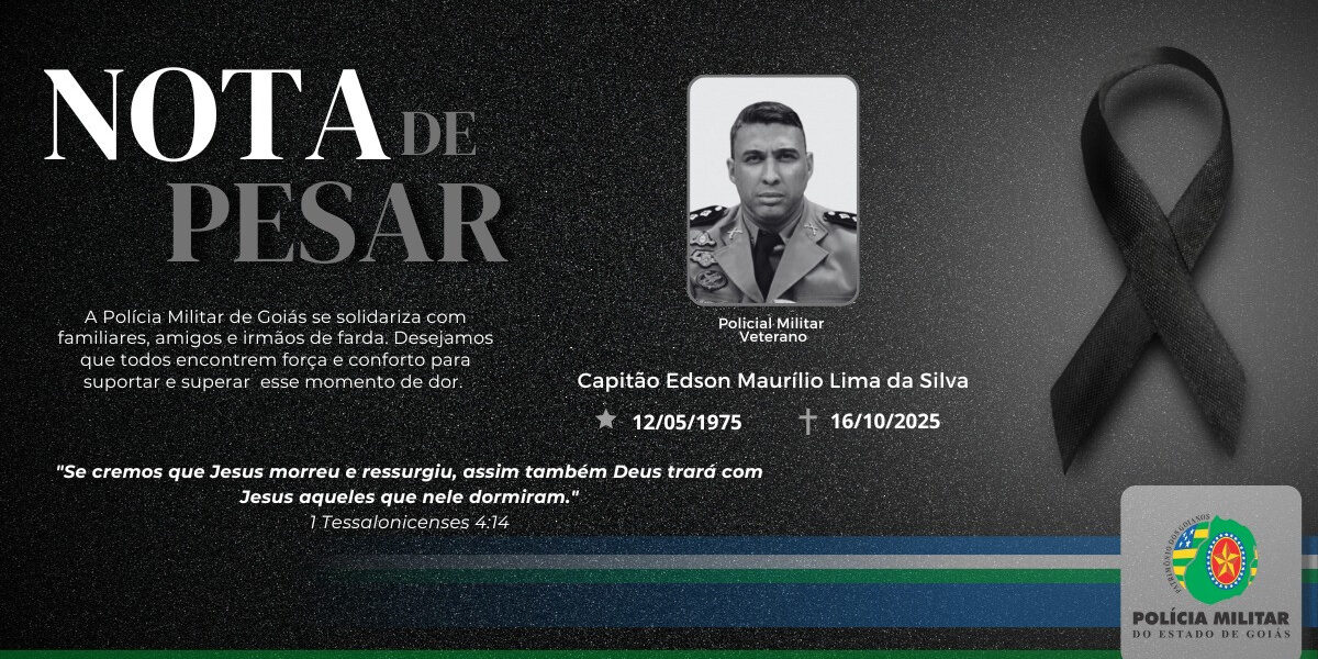 NOTA DE FALECIMENTO – CAPITÃO VETERANO EDSON MAURÍLIO LIMA DA SILVA