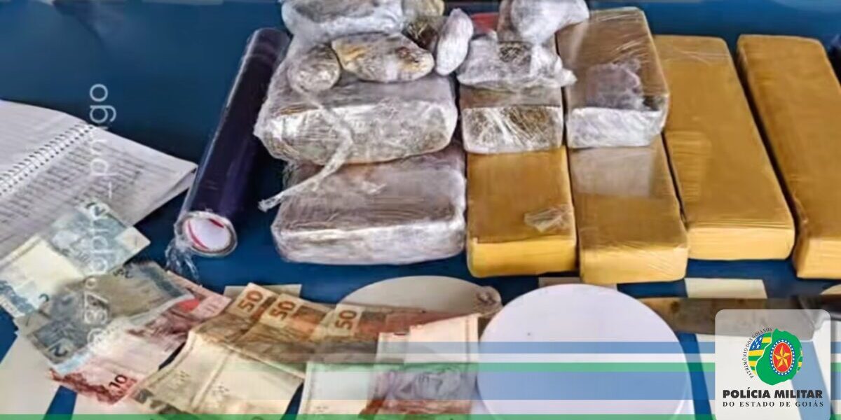 PMGO APREENDE 6 KG DE MACONHA E PRENDE SUSPEITO DE TRÁFICO EM PIRENÓPOLIS