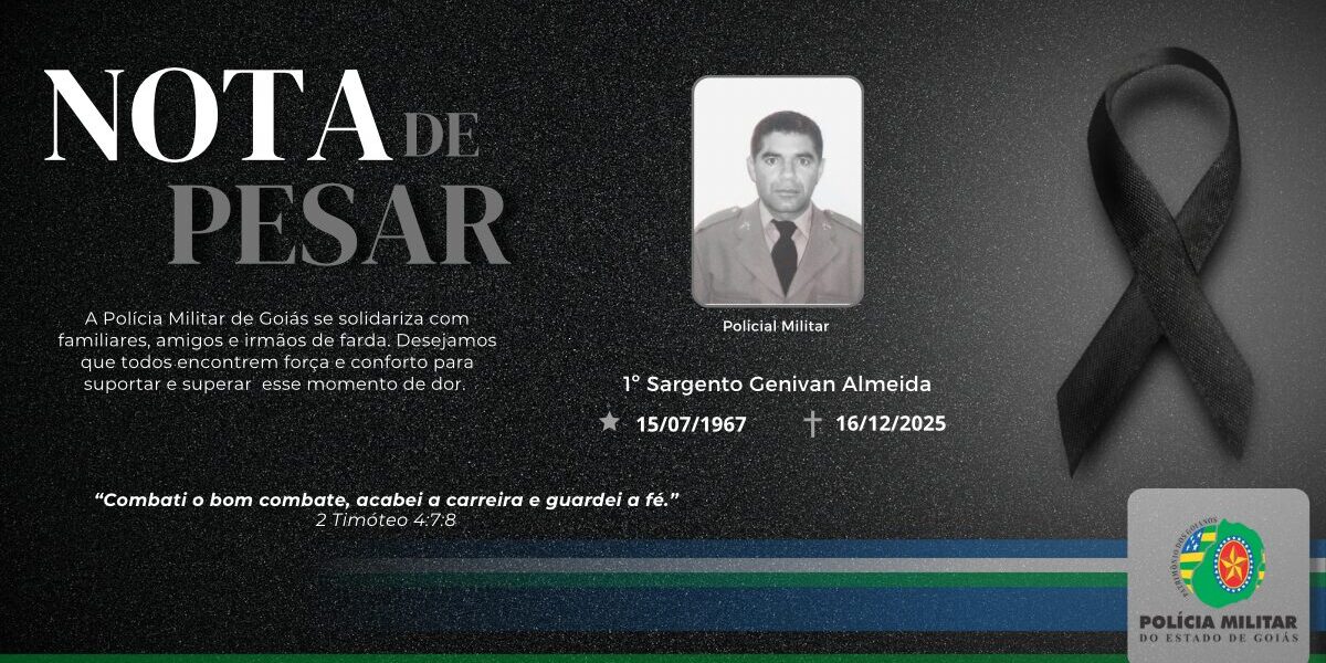 NOTA DE FALECIMENTO – 1º SARGENTO GENIVAN ALMEIDA