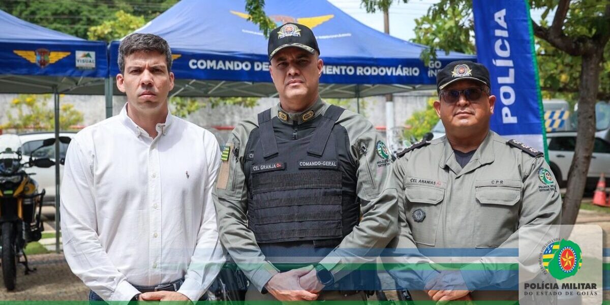 GOINFRA REALIZA ENTREGA DE MOTOCICLETAS PARA O COMANDO DE POLICIAMENTO RODOVIÁRIO DA PMGO