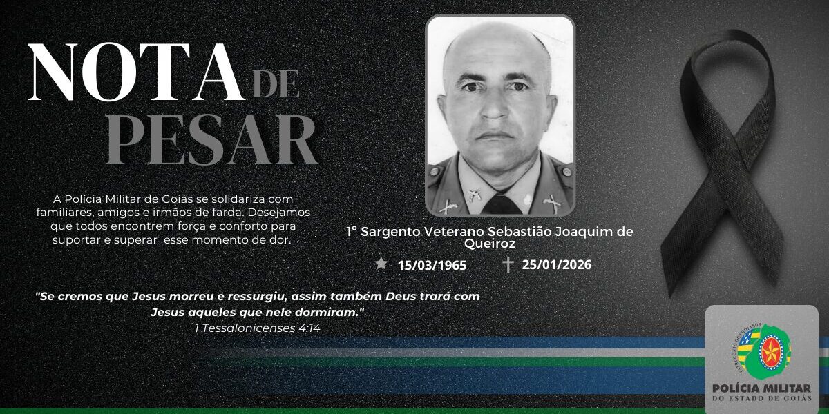 NOTA DE FALECIMENTO – 1° SGT VETERANO SEBASTIÃO JOAQUIM DE QUEIROZ