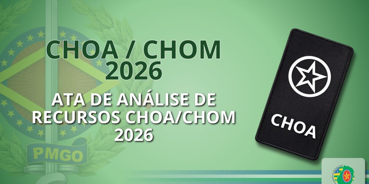 CHOA/CHOM 2026 – ATA DE ANÁLISE DE RECURSOS CHOA/CHOM 2026