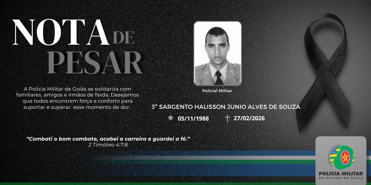 NOTA DE FALECIMENTO – 3º SARGENTO HALISSON JUNIO ALVES DE SOUZA