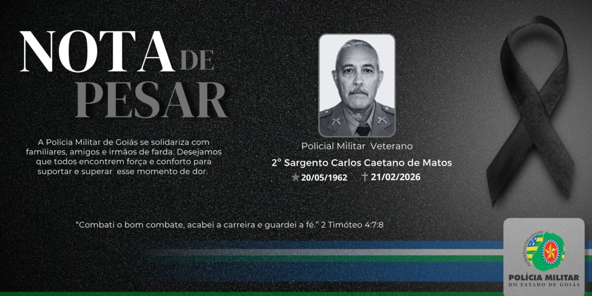 NOTA DE FALECIMENTO – 2° SARGENTO PM CARLOS CAETANO DE MATOS