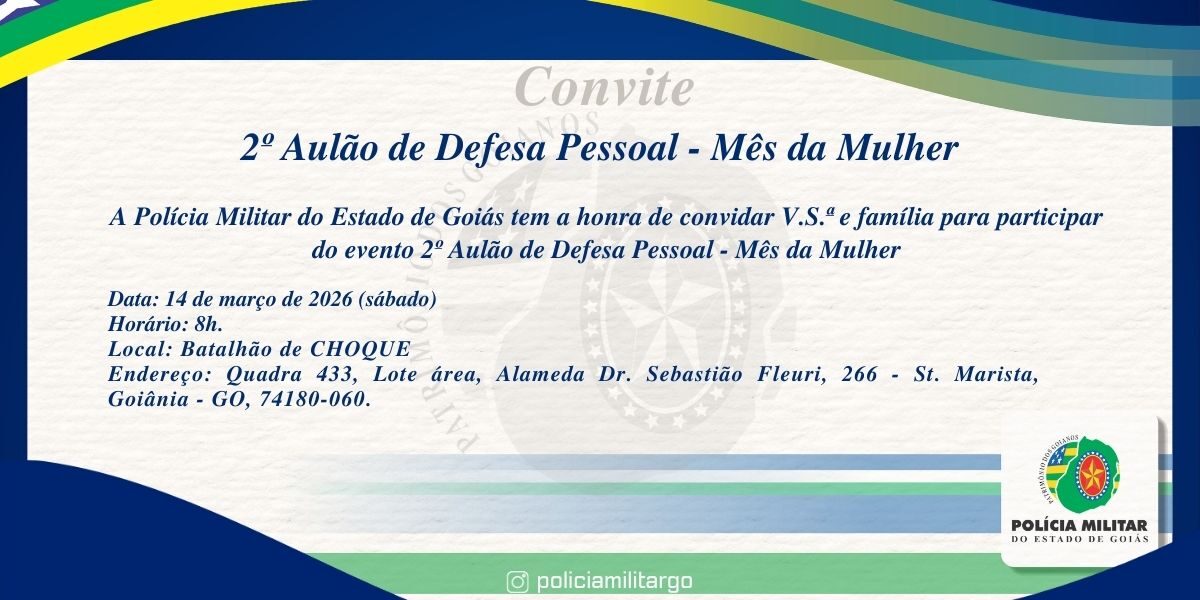 2º AULÃO DE DEFESA PESSOAL – MÊS DA MULHER