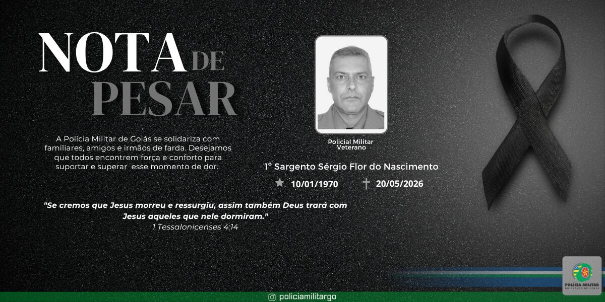NOTA DE FALECIMENTO – 1º SARGENTO PM VETERANO SÉRGIO FLOR DO NASCIMENTO