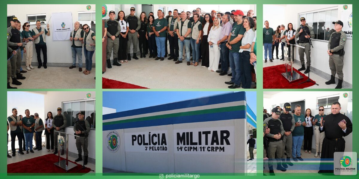 PARCERIA ENTRE PMGO E TJGO RESULTA NA INAUGURAÇÃO DA NOVA SEDE DA PM EM CAVALCANTE