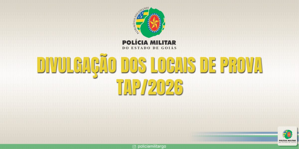 TAP/2026 – LOCAIS DE PROVA