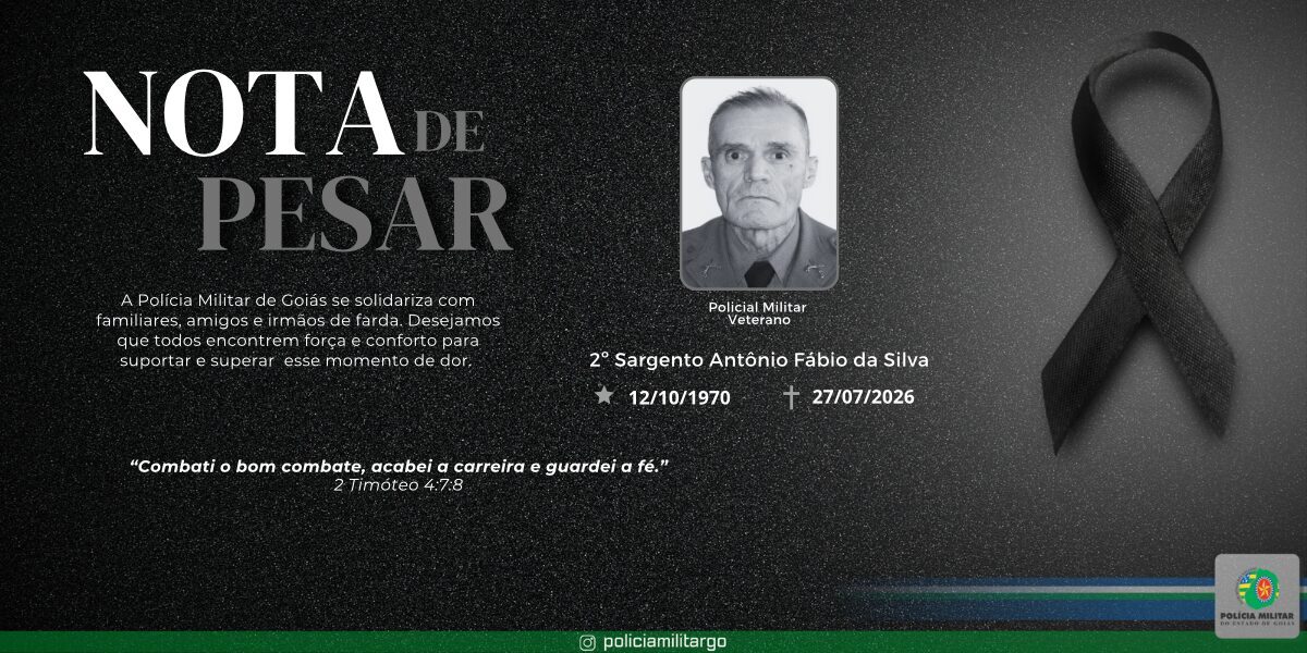NOTA DE FALECIMENTO – 2º SARGENTO VETERANO ANTÔNIO FÁBIO DA SILVA