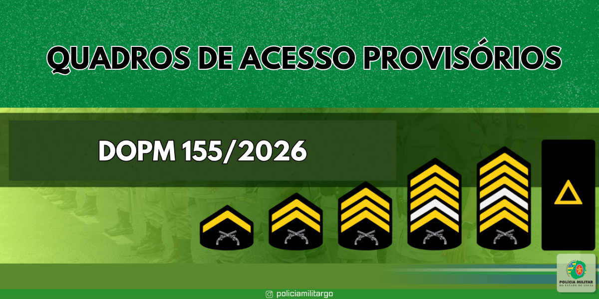QUADROS DE ACESSO POR ANTIGUIDADE E MERECIMENTO PROVISÓRIOS 2026