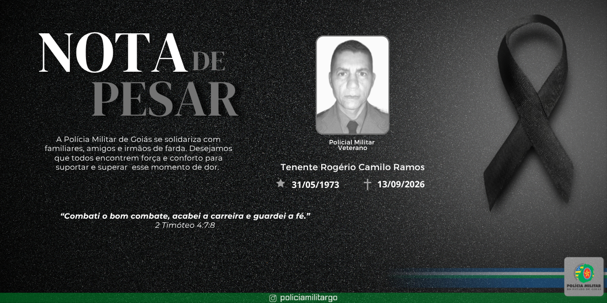 NOTA DE FALECIMENTO – TENENTE VETERANO ROGÉRIO CAMILO RAMOS