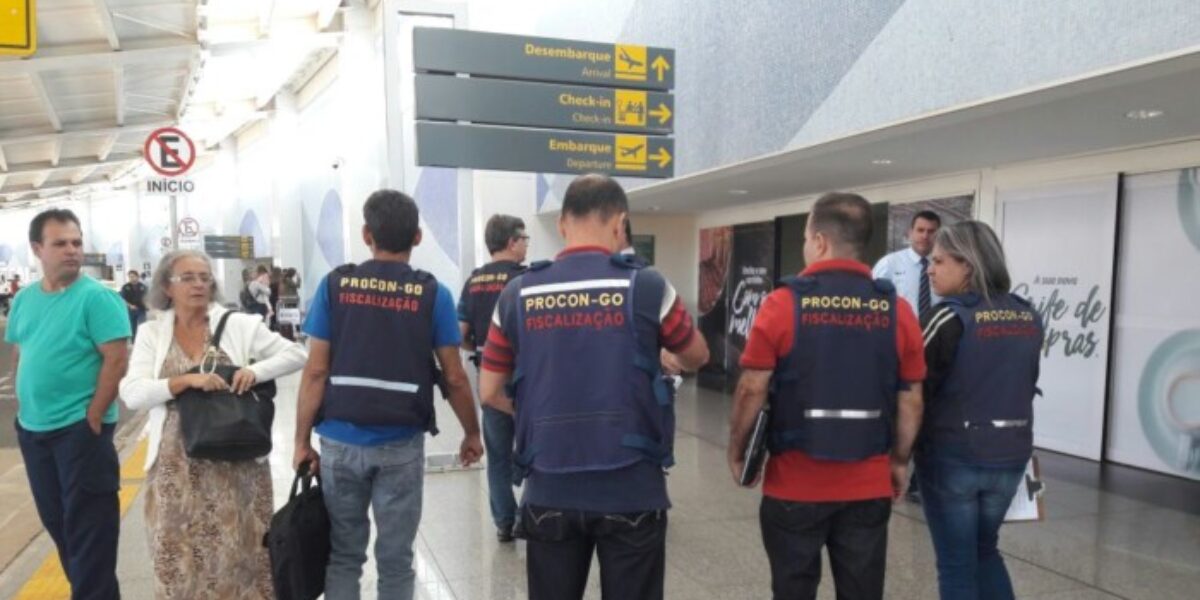 Procon Goiás divulga balanço da fiscalização no Aeroporto de Goiânia
