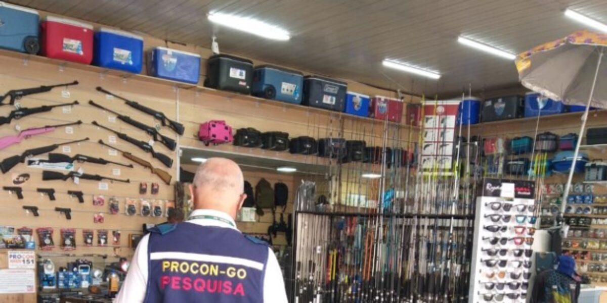 Pesquisa Procon Goiás: preços de produtos de pesca e acampamento têm variação de até 200%