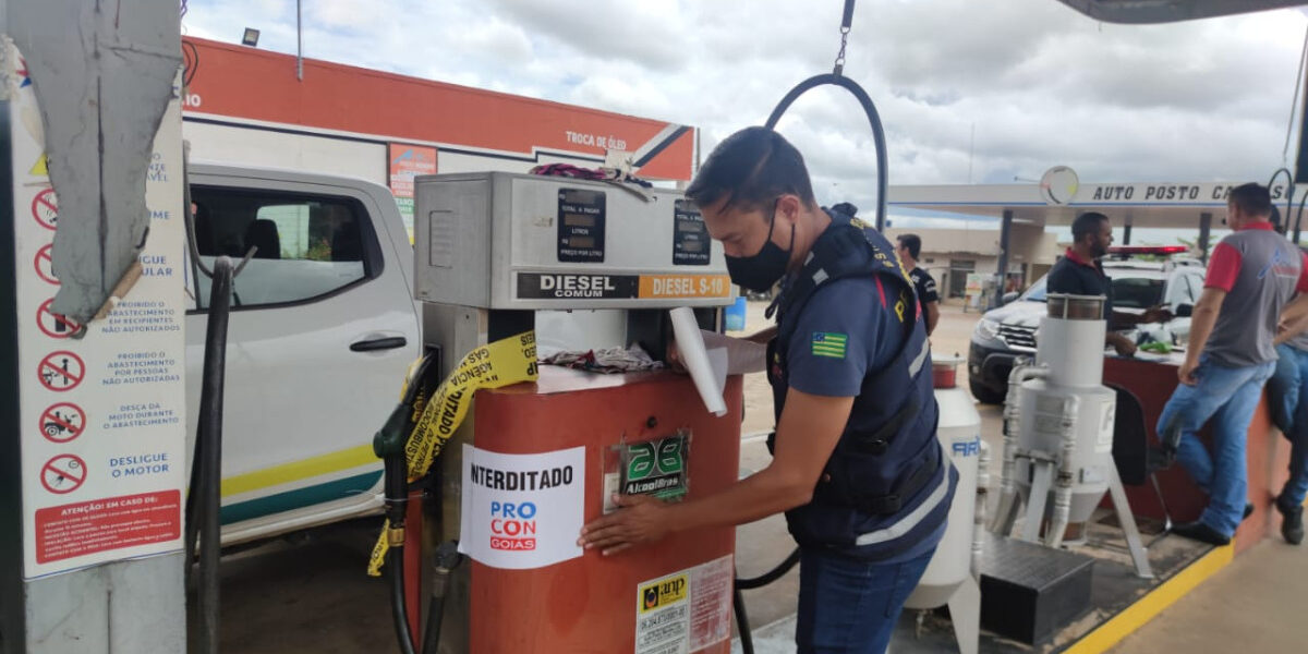 Procon Goiás interdita bico de diesel em bomba de combustível de posto em Firminópolis
