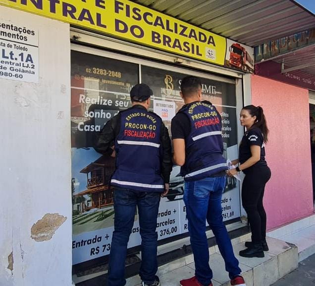 Fiscalização do Procon Goiás interdita mais duas empresas que operavam o “falso financiamento”