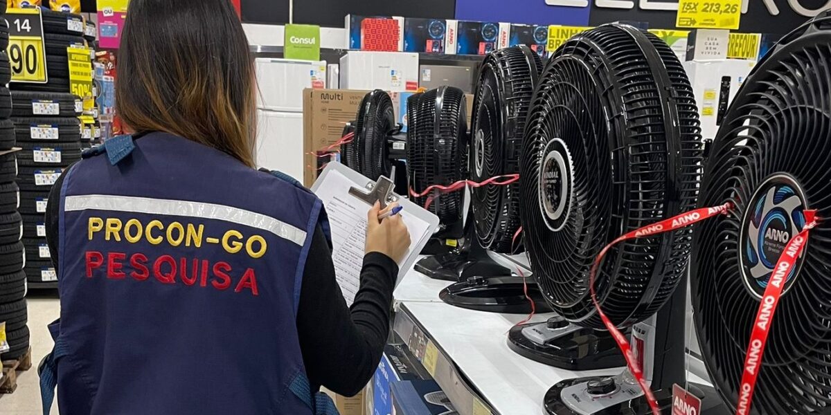 Em meio às altas temperaturas, Procon Goiás constata variação de até 65% em preços de ventiladores