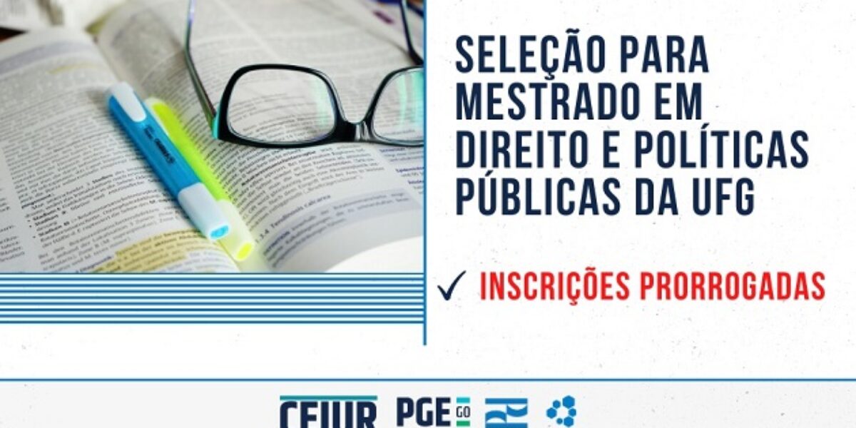 PPGDP prorroga até dia 10 prazo para inscrições ao mestrado profissional