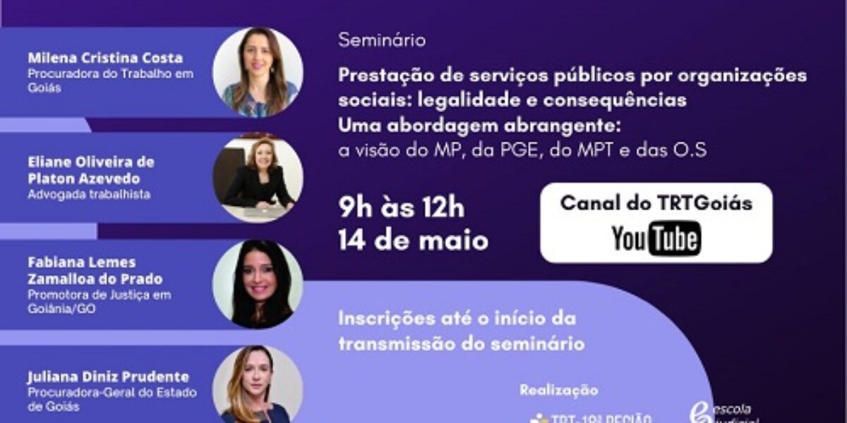 Procuradora-geral participa de seminário da Escola Judicial do TRT