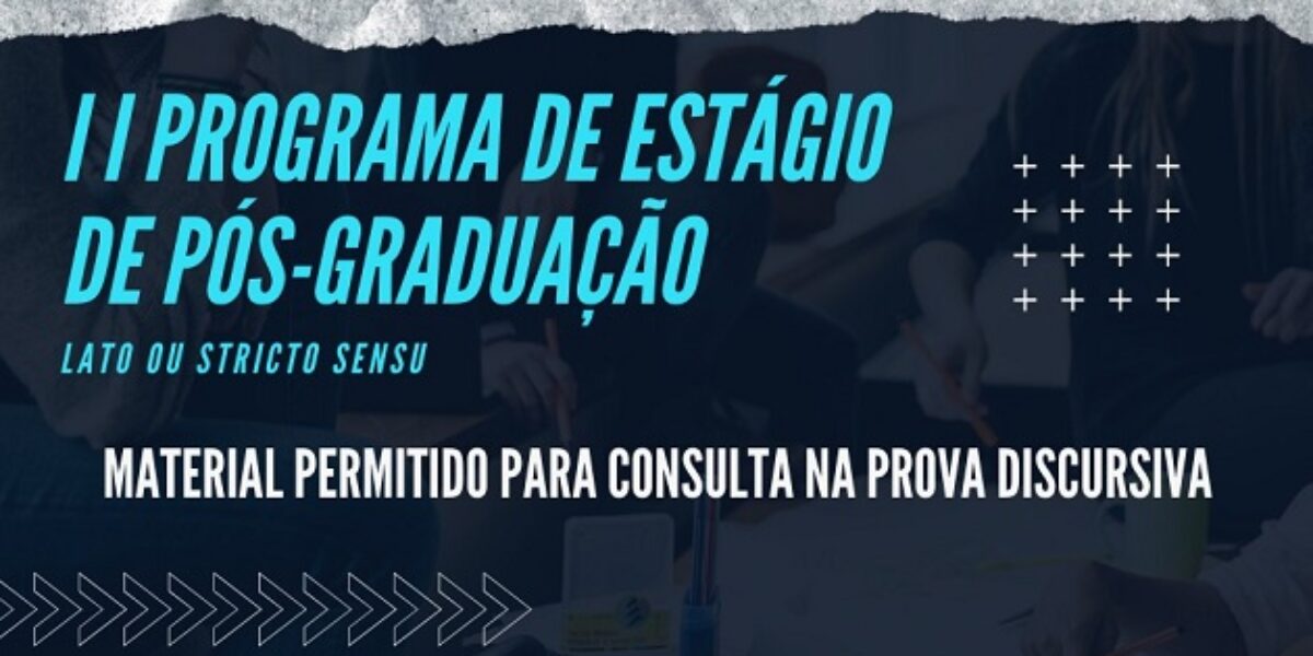 II Programa de Estágio de Pós-Graduação: consultas em prova discursiva