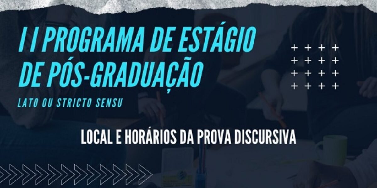 II Programa de Estágio de Pós-Graduação: prova discursiva