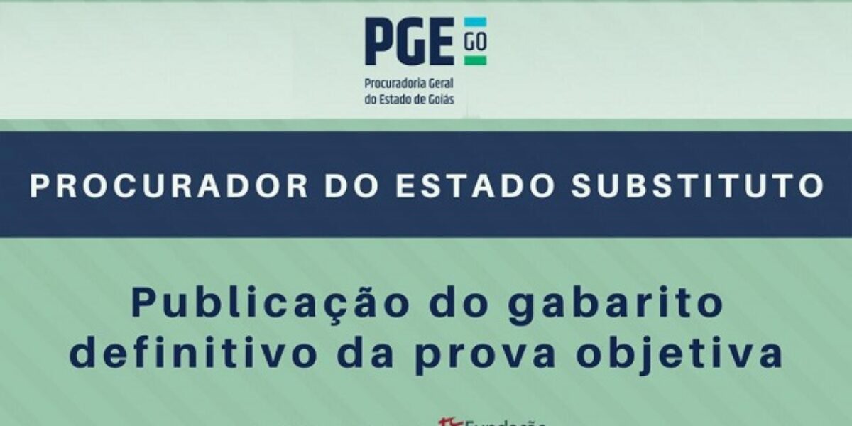 Publicação do gabarito definitivo da prova objetiva