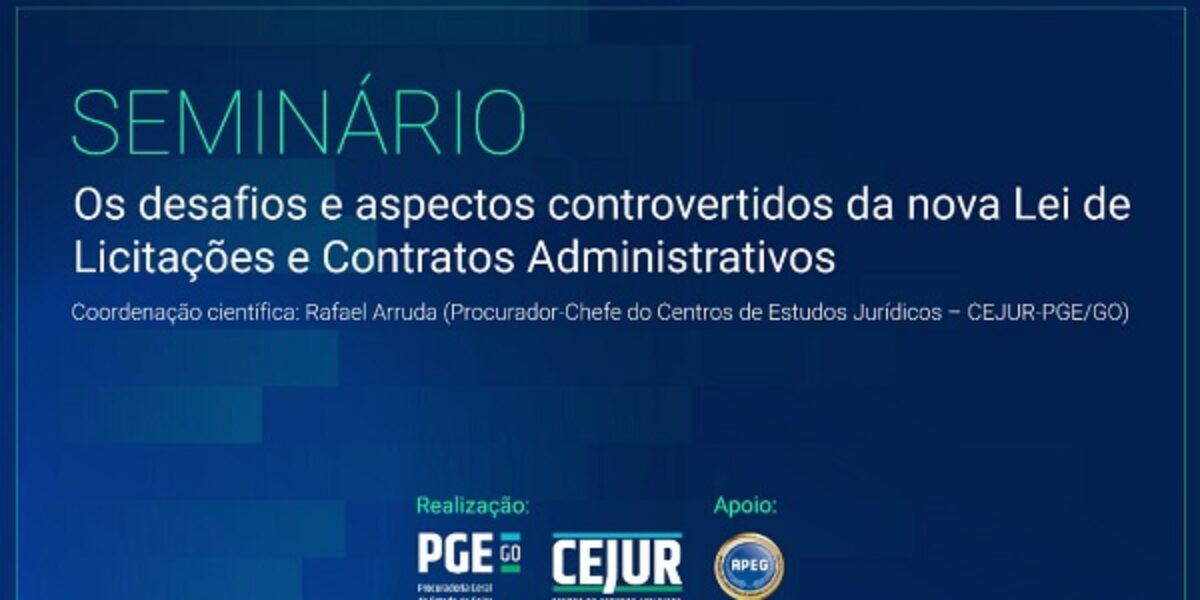 Abertas inscrições para seminário sobre Lei 14133/2021 que terá efeito geral em abril