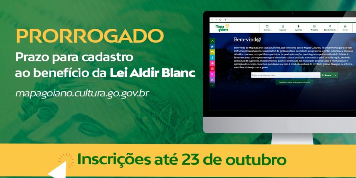 Governo de Goiás prorroga por mais 15 dias prazo para inscrição no auxílio emergencial da cultura