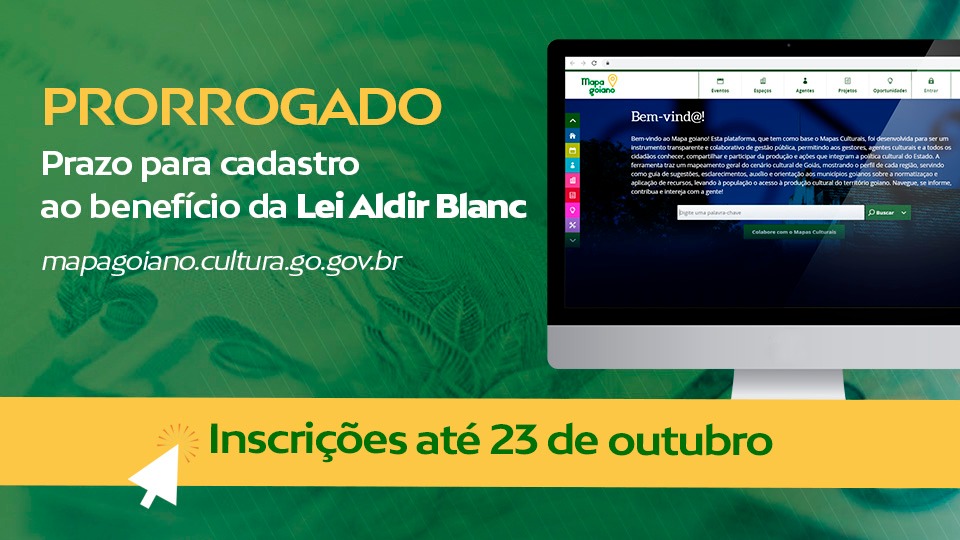 Governo de Goiás prorroga por mais 15 dias prazo para inscrição no auxílio emergencial da cultura