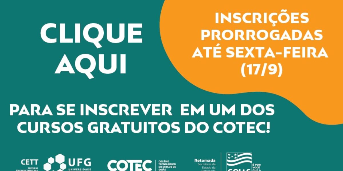 [Inscrições encerradas] Colégios Tecnológicos abrem 29 mil vagas de cursos gratuitos em Goiás