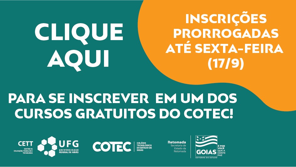 [Inscrições encerradas] Colégios Tecnológicos abrem 29 mil vagas de cursos gratuitos em Goiás