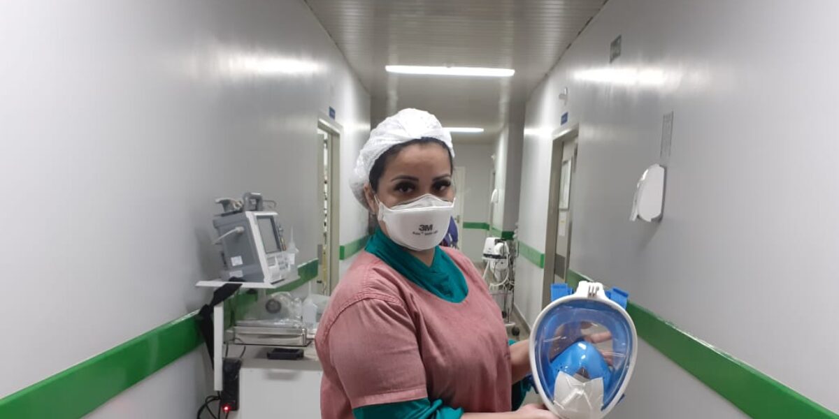 Hospital Estadual de Jaraguá inicia tratamento com máscaras de mergulho em pacientes com a Covid-19