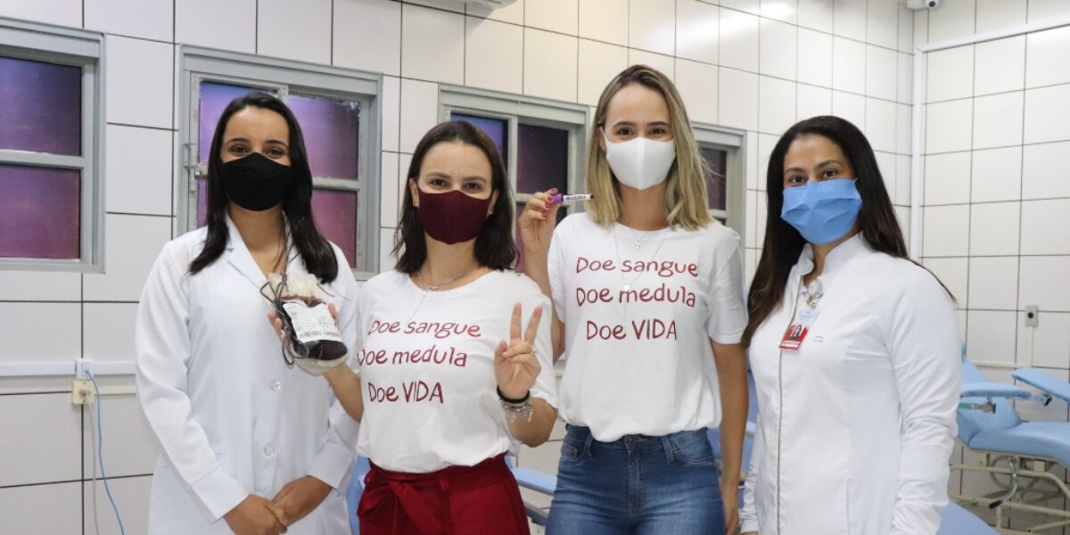 Voluntários incentivam doação de sangue e medula no Hemocentro de Jataí