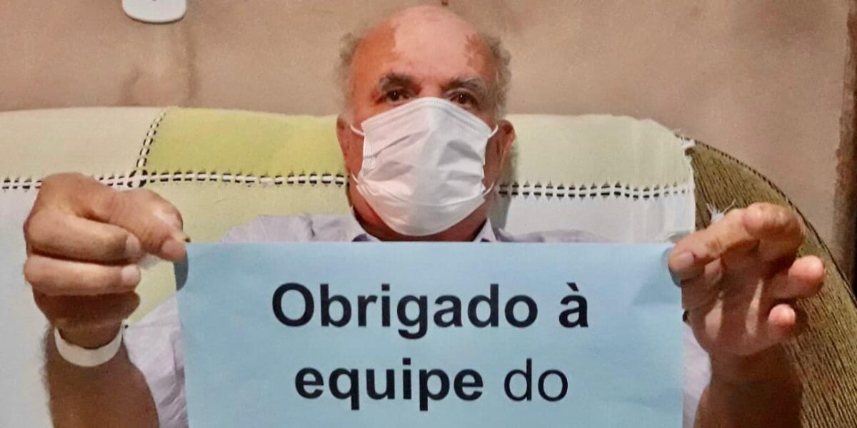 Paciente de 71 anos curado da Covid-19 no Hugo agradece pelo atendimento