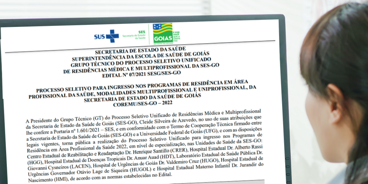 Governo de Goiás lança edital do processo seletivo para programas de residência 2022