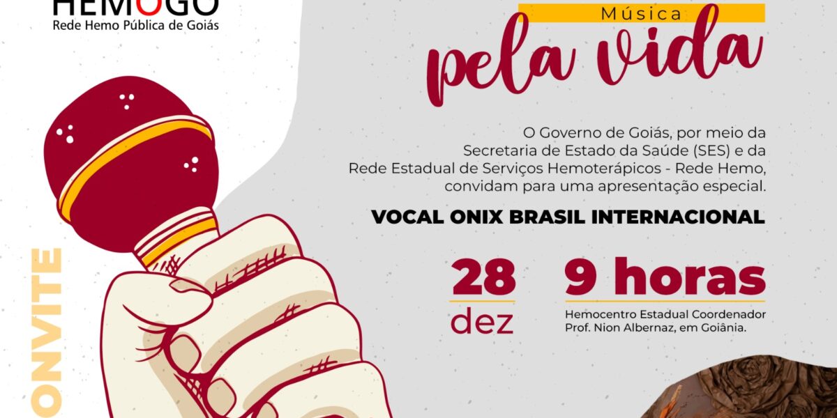 Música Pela Vida: Vocal Onix Nações Brasil Internacional se apresenta no Hemocentro