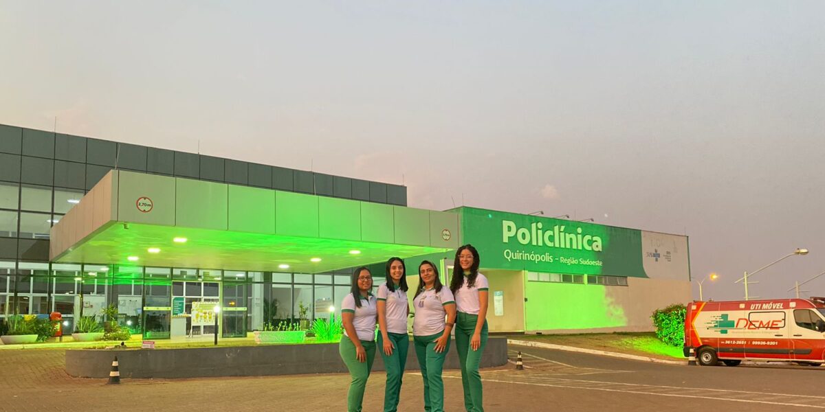 Policlínica de Quirinópolis se ilumina para o Setembro Verde