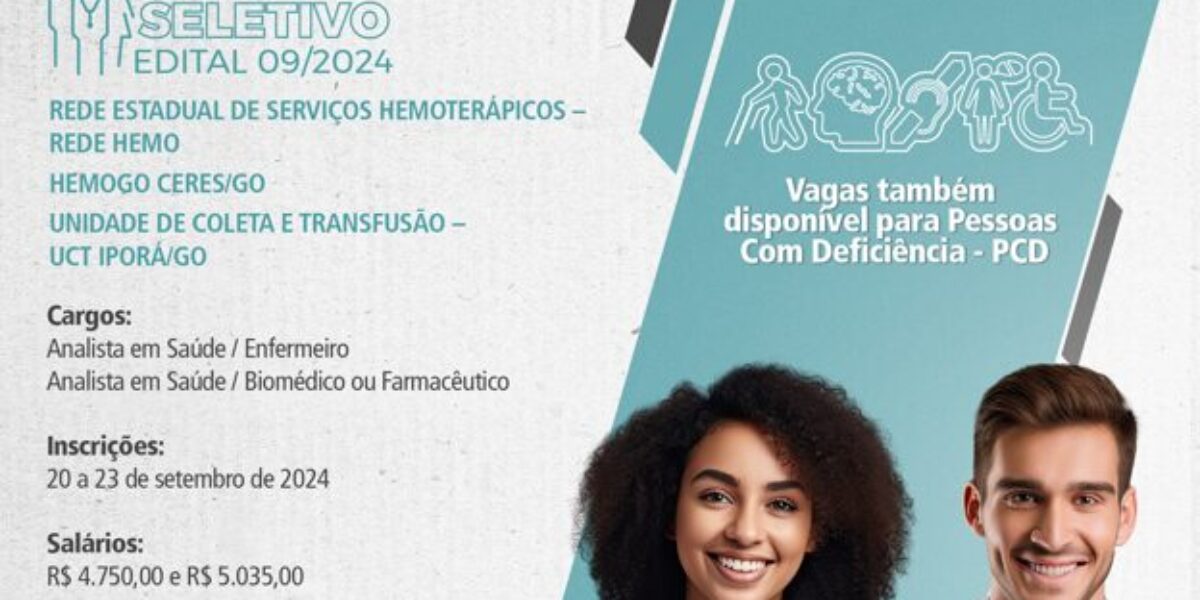 Idtech abre processo seletivo para contratação de profissionais para atuar no Hemocentro Regional de Ceres e na UCT de Iporá