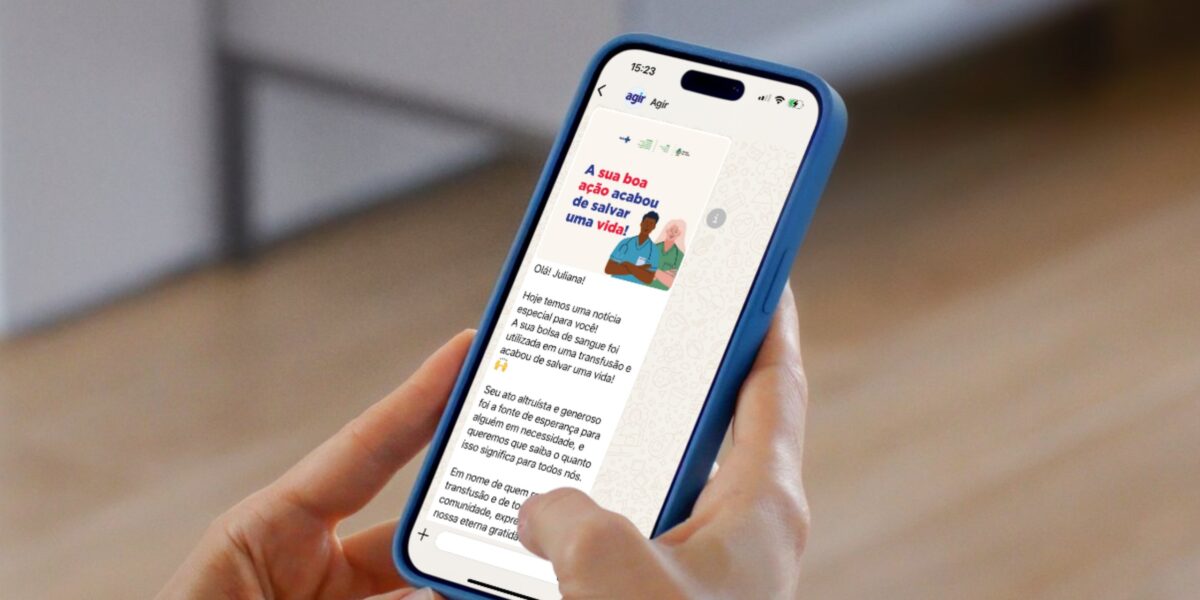 Com ajuda do WhatsApp, Hugol transforma experiência do doador de sangue
