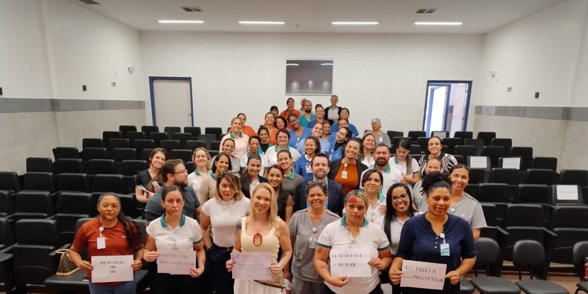 Hospital Estadual de Águas Lindas promove ação alusiva ao Agosto Lilás