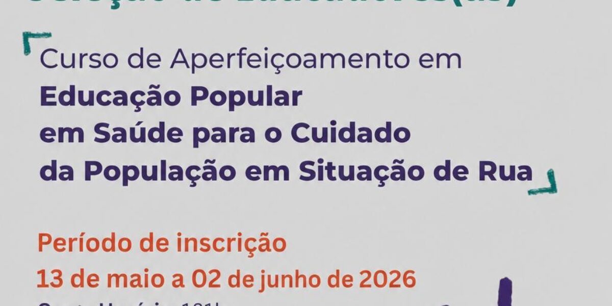 Escola de Saúde apoia curso da Fiocruz/MS voltado ao cuidado da população em situação de rua