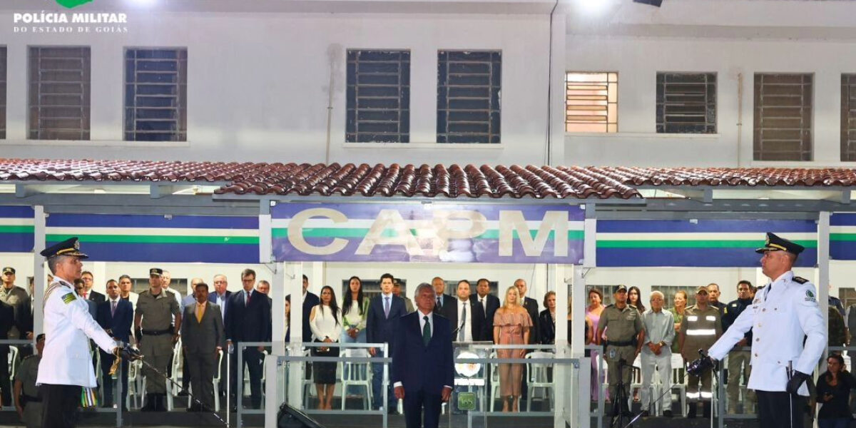 Caiado empossa novo Comando-Geral da PM e anuncia incremento no efetivo