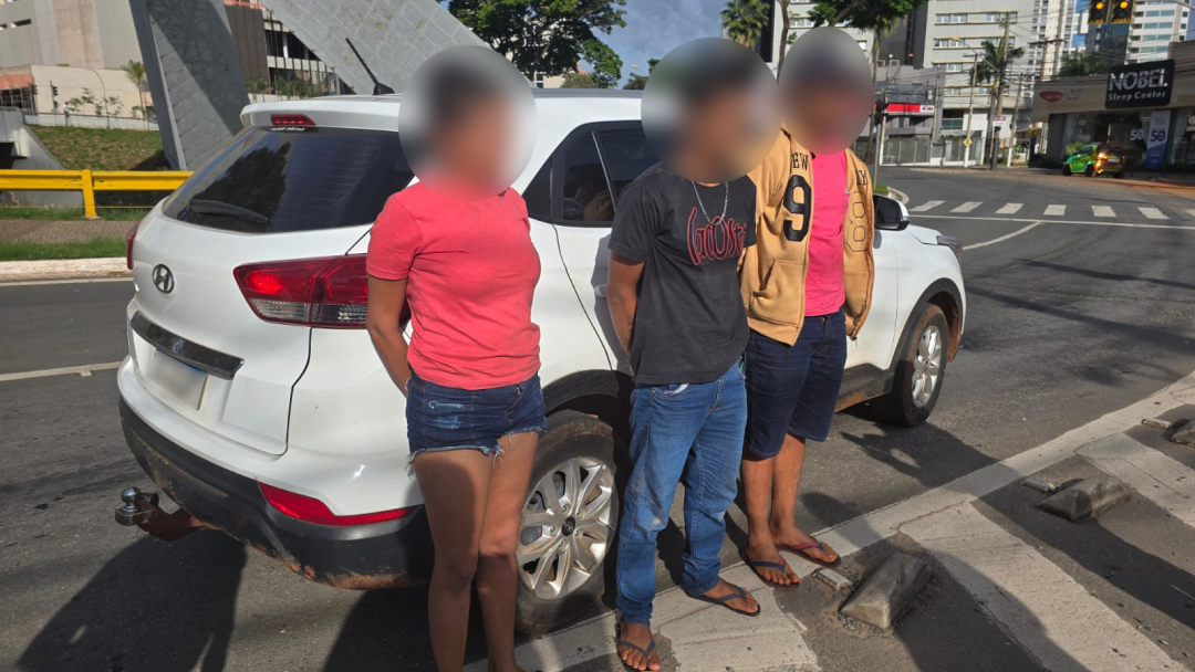PMGO prende três por tentativa de latrocínio e recupera veículo em Goiânia