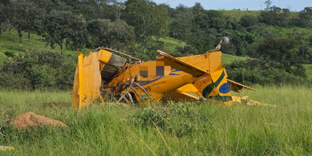 Em Catalão, pouso forçado de aeronave agrícola mobiliza CBMGO