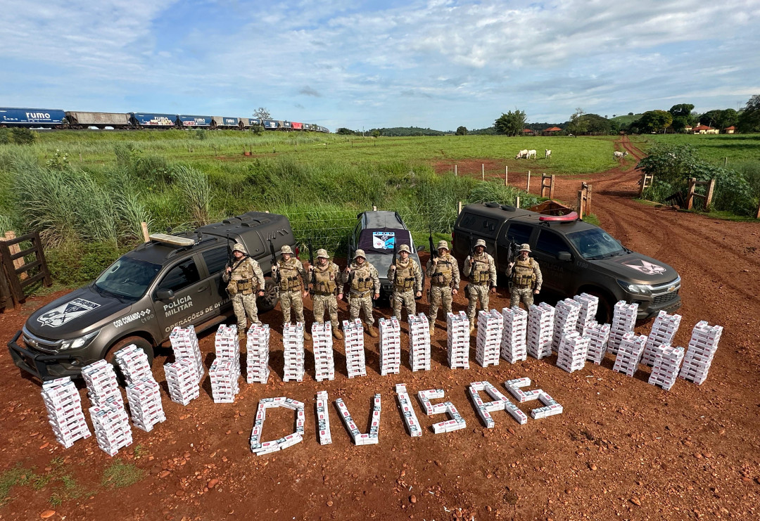 Polícia Militar apreende 200 mil cigarros contrabandeados do Paraguai