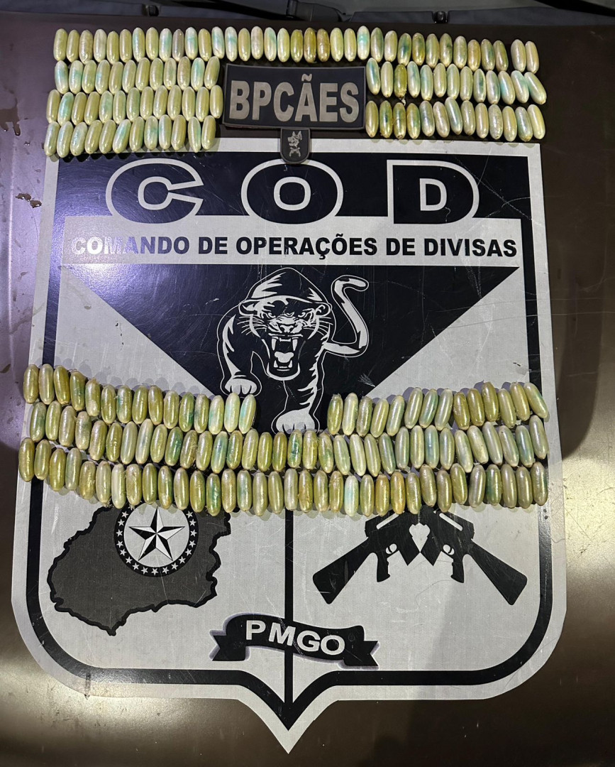 Fim de semana: PMGO intercepta carga de cocaína que seria enviada para Europa