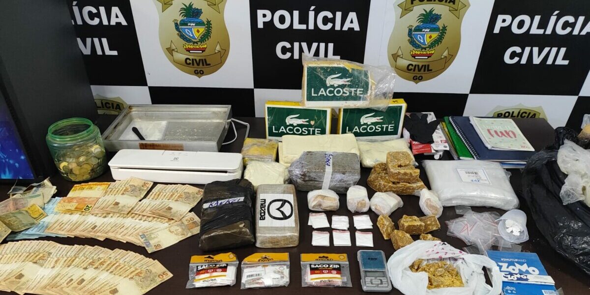 PCGO fecha laboratório de drogas e prende homem em flagrante por tráfico em Goiânia